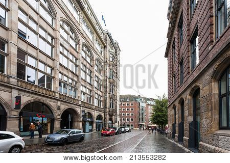 Modern Part Of Bottcherstrasse In Bremen City