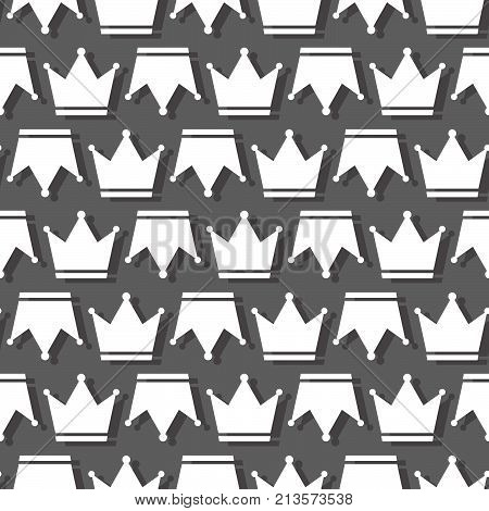 Crown Prince And Pincess Royal Symbol Seamless Dark Background