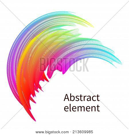 Abstract bright design element isolated on white background. Creative colorful splash of paint. Vector illustration