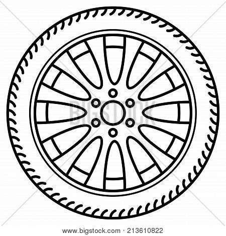 Auto Car Wheel Disk Tyre Rim illustration