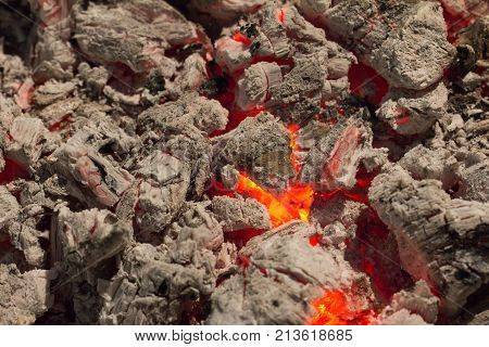 background from the burning of coal . Photo of an abstract texture