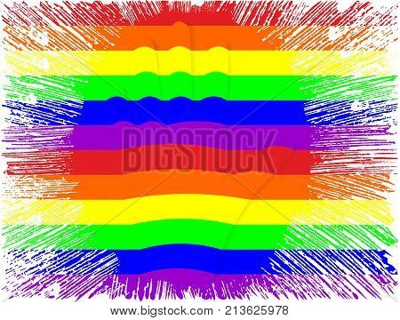 Gay and LGBT rainbow colors hand shape