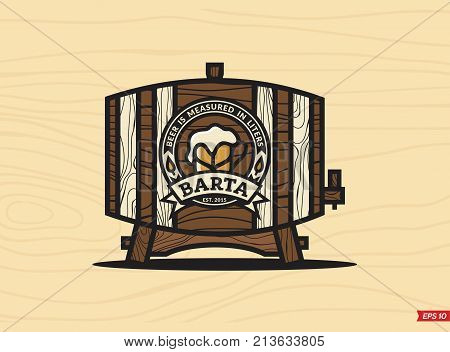 Modern vector professional logo emblem beer barta.