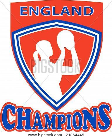 Escudo de Netball Shooter campeones de Inglaterra