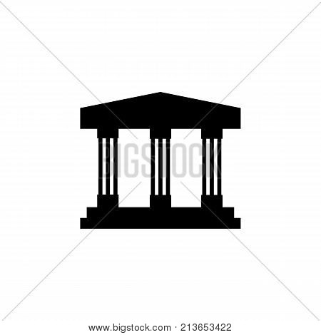 museum bank building icon on white background