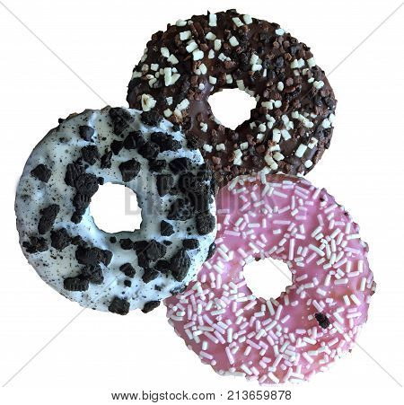 Jummy and Delicious - Doughnut Trio with straberry, oreo and chocolate