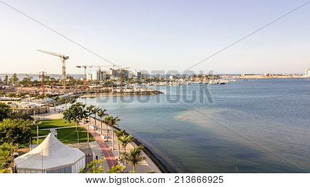 Luanda City Seaside shooting from the sky