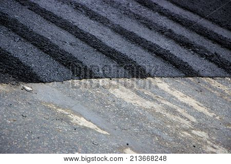 repair of asphalt, process of restoration of a road cloth