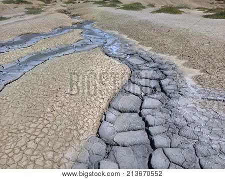 Cracked arid earth - as a consequence of the global warming or dryness
