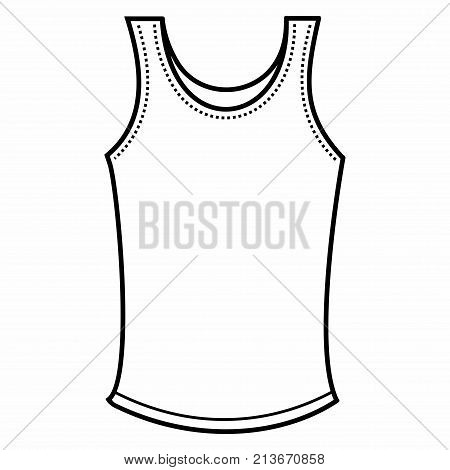 Clothing men's underwear shirt sleeveless underclothes vector