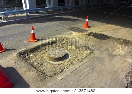 repair of asphalt, process of restoration of a road cloth
