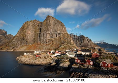 Fishing village of beautiful Hamnoy Lofoten Norway