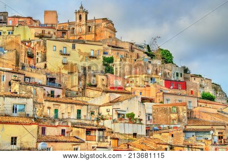 View of Ragusa, a UNESCO heritage town on Italian island of Sicily