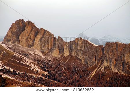 Alpine landscape in the Dolomites, Italy, Europe