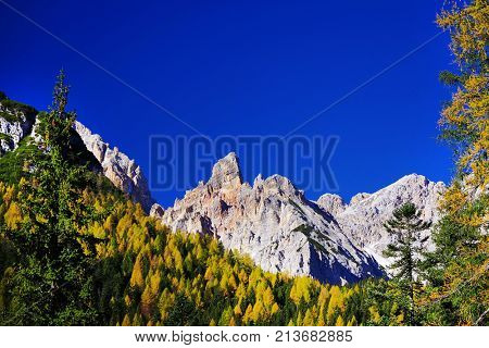 Alpine landscape in the Dolomites, Italy, Europe