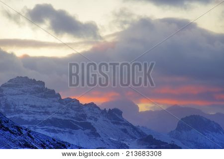 Alpine landscape in the Dolomites, Italy, Europe