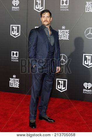 Henry Cavill at the World premiere of 'Justice League' held at the Dolby Theatre in Hollywood, USA on November 13, 2017.