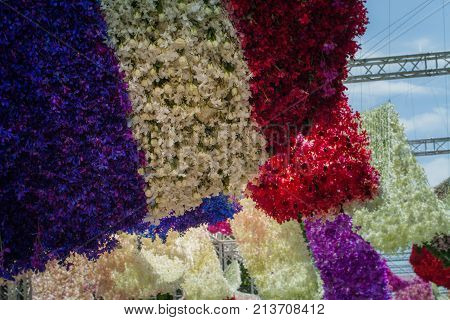 Beautiful Decoration Of Flowers At Pakklong Talad Flower Market