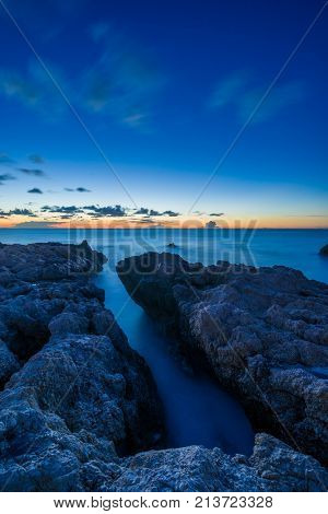 Avali beach at sunset - Lefkas island Greece