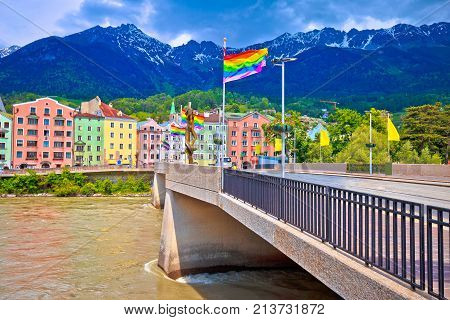 Colorful Innsbruck Architecture And Inn River View