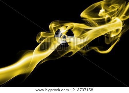 Nuclear smoke isolated on a black background