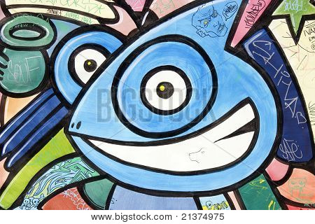 Glade væsen graffiti
