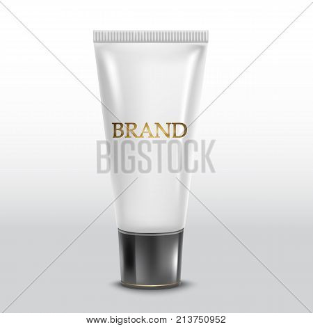 Realistic tube. For cosmetics, ointments, cream tooth paste glue Vectorelements