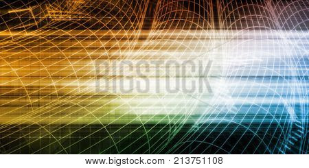 Binary Technology Stream with 1s and 0s Art 3D Render