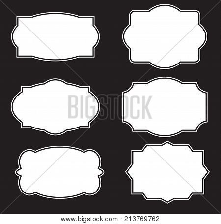 Vintage decorative frame labels for text and photos 2018
