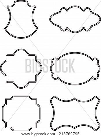 Vintage decorative frame labels for text and photos 2018