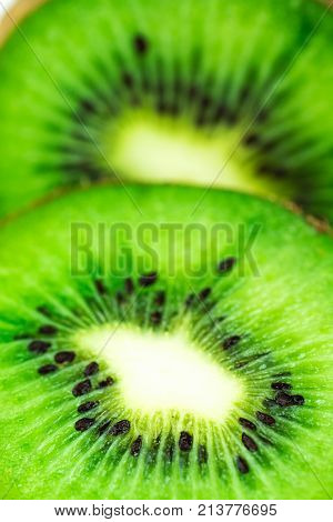Juicy Kiwi Fruit Sliced.