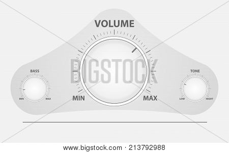 The circular mixer adjusts the sound, tone, bass. Adjustment button.