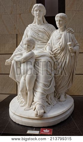 ParisFrance- May 022017: Jules Cavelier (1814-1894) .Cornelia mother of the Gracques.1855. Museum of Orsay