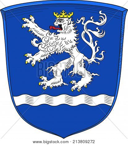 Coat of arms of Holzminden is a district in Lower Saxony Germany. Vector illustration