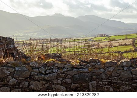 A scenic view from Dundrum Castle ruins. 
Situated above the town of Dundrum, County Down in Northern Ireland.