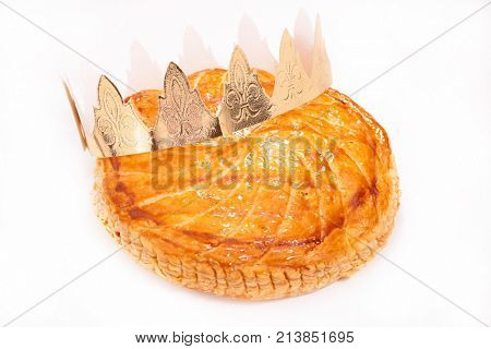 epiphany cake isolated on white background