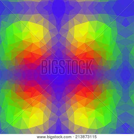 vector abstract irregular polygon background with a triangular in full color rainbow spectrum colors