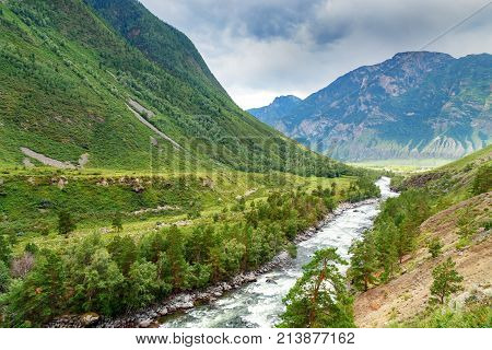 Valley Of Chulcha River. Altai Republic. Russia