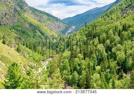 Valley Of Chulcha River. Altai Republic. Russia