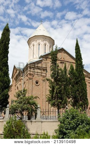 Ejmiatsin Armenian Cathedral, Avlabari, Tbilisi, Georgia. Sunny day