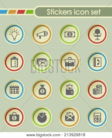 business round sticker icons for your creative ideas