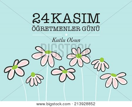 November 24 teachers day card design. ''24 Kasim ogretmenler gunu''