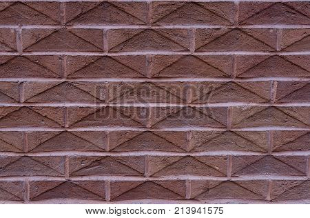 New red brick wall texture of rhombus clean