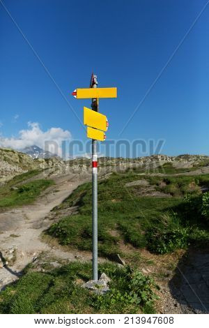 Alpine pass of San Bernardino in Switzerland