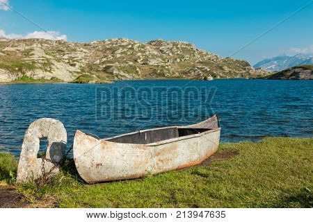 Alpine pass of San Bernardino in Switzerland