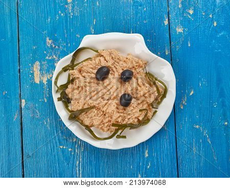 Rillettes from trout similar to pate , close up