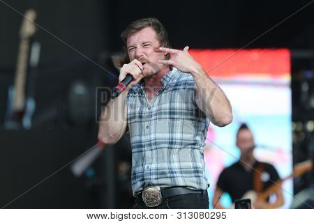 WANTAGH, NY - JUL 20: Morgan Wallen performs in concert during the 