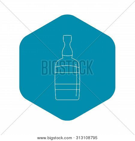 Brandy Bottle Icon. Outline Illustration Of Brandy Bottle Icon For Web