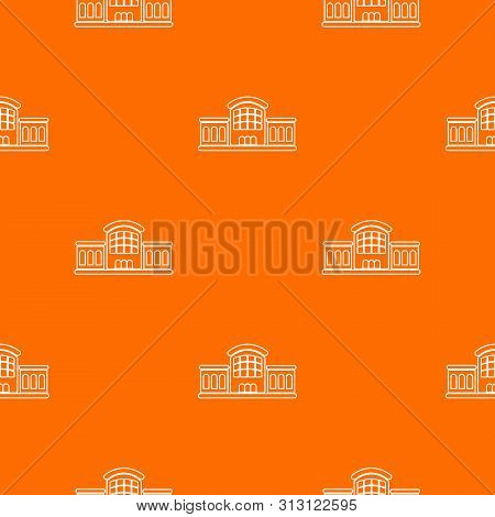 Railway Station Pattern Orange For Any Web Design Best