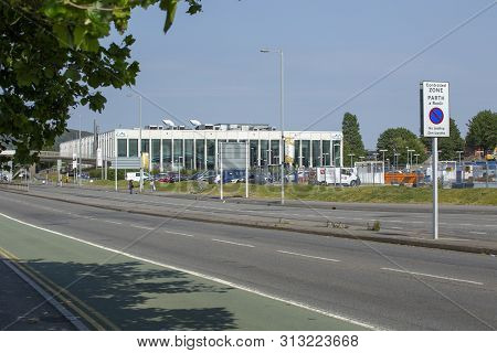 Editorial Swansea, Uk - July 23, 2019: The Lc2 Leisure Centre On Oystermouth Road Which Re-opened To